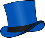 Top hat blue